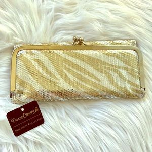 Purse Candy NWT dressy wallet/clutch gold